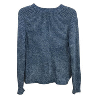 Uniglo Mottled Blue Cotton Blend Long Sleeve Knit Top Ladies Size Small