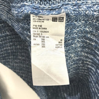 Uniglo Mottled Blue Cotton Blend Long Sleeve Knit Top Ladies Size Small