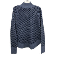 Regatta Blue Scallop Round Neck Button Feature Knit Top Ladies Size 10 NEW