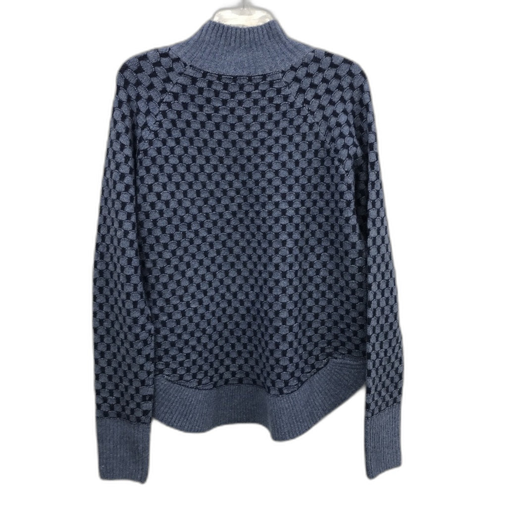 Regatta Blue Scallop Round Neck Button Feature Knit Top Ladies Size 10 NEW