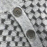 Regatta Blue Scallop Round Neck Button Feature Knit Top Ladies Size 10 NEW