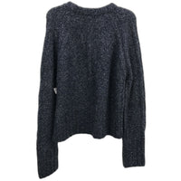 Regatta Dark Grey Round Neck Ribbed Sleeve Knit Top Ladies Size 10 NEW