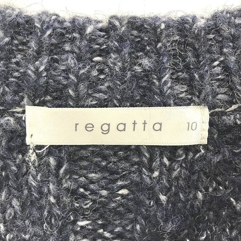 Regatta Dark Grey Round Neck Ribbed Sleeve Knit Top Ladies Size 10 NEW