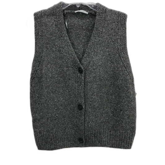 Regatta Petites Dark Grey Button Up Knitted Vest Top Ladies Size 10 NEW