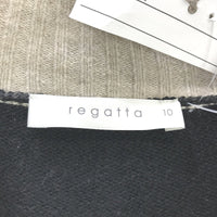 Regatta Beige Cotton Blend Round Neck Lightweight Knit Top Ladies Size 10 NEW