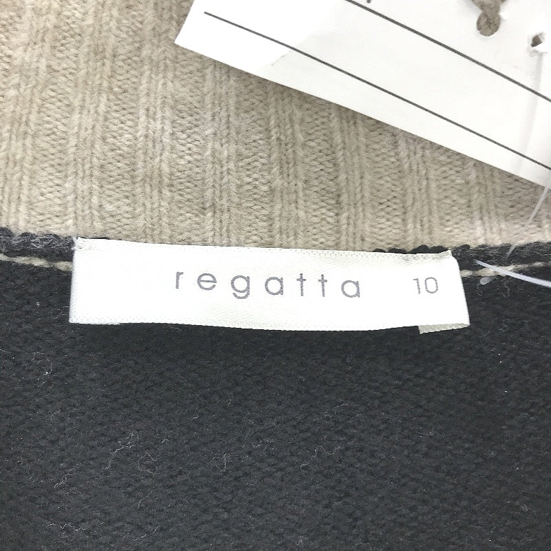 Regatta Beige Cotton Blend Round Neck Lightweight Knit Top Ladies Size 10 NEW