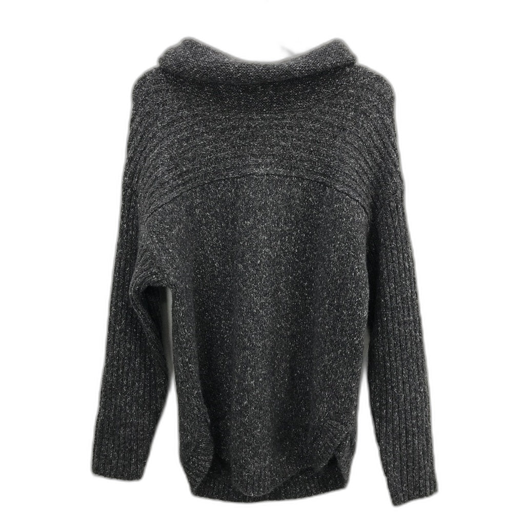 Regatta Charcoal High Neck Ribbed Sleeve Knit Top Ladies Size 10 NEW