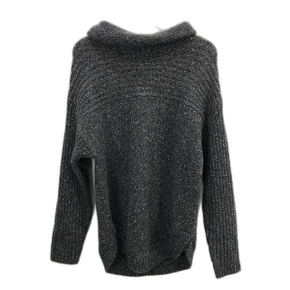 Regatta Charcoal High Neck Ribbed Sleeve Knit Top Ladies Size 10 NEW