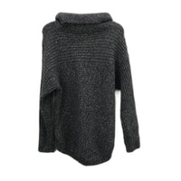 Regatta Charcoal High Neck Ribbed Sleeve Knit Top Ladies Size 10 NEW