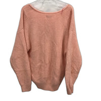 Indigo Tonic Coral Pink Wide V Neck Soft Knit Jumper Top Ladies Size 18-20 NEW