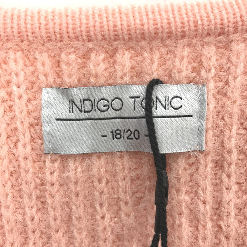 Indigo Tonic Coral Pink Wide V Neck Soft Knit Jumper Top Ladies Size 18-20 NEW