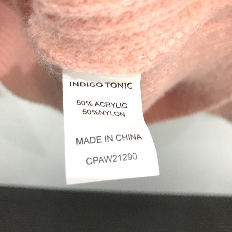 Indigo Tonic Coral Pink Wide V Neck Soft Knit Jumper Top Ladies Size 18-20 NEW