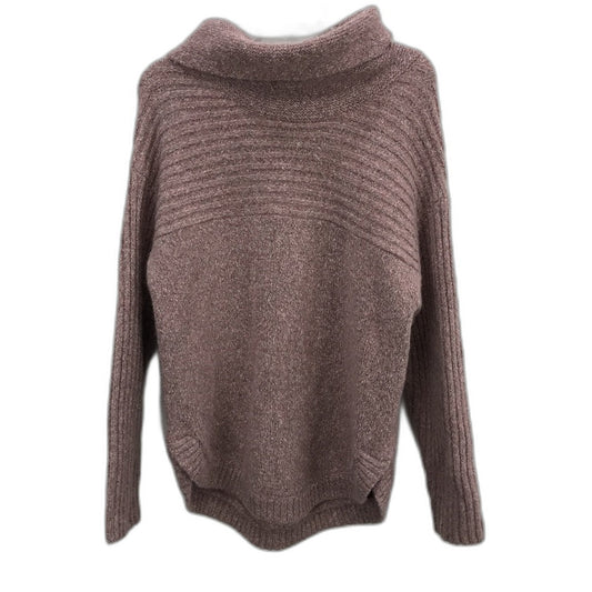 Regatta Pink High Roll Neck Ribbed Sleeve Knit Top Ladies Size 10 NEW