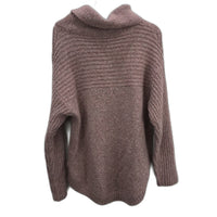 Regatta Pink High Roll Neck Ribbed Sleeve Knit Top Ladies Size 10 NEW