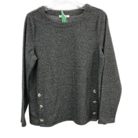 Regatta Pipers River Grey Button Feature Soft Long Sleeve Top Ladies Size 10 NEW