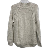 Regatta Ivory Cream Fleck Cotton Blend Twin Cable Knit Jumper Ladies Size 10 NEW