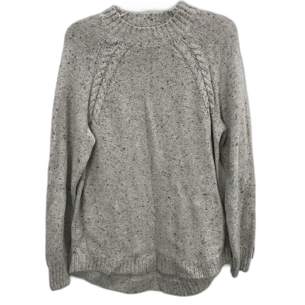 Regatta Grey Fleck Cotton Blend Twin Cable Knit Jumper Ladies Size 10 NEW