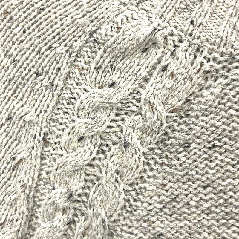 Regatta Grey Fleck Cotton Blend Twin Cable Knit Jumper Ladies Size 10 NEW