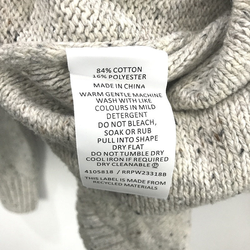 Regatta Grey Fleck Cotton Blend Twin Cable Knit Jumper Ladies Size 10 NEW