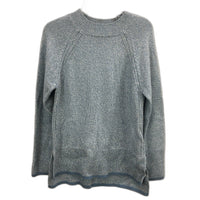 Regatta Soft Blue Ribbed Hem Small Gauge Knit Tableline Jumper Ladies Sz 10 NEW