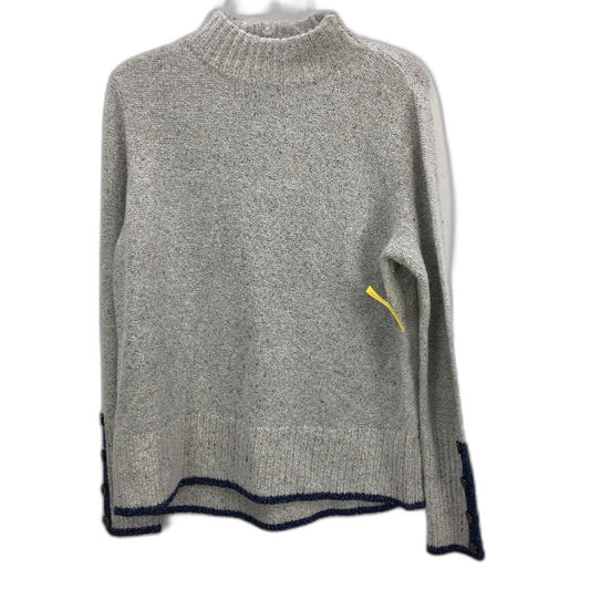 Regatta Silver Grey Fleck Ribbed Neck Small Gauge Knit Jumper Ladies Sz 10 NEW