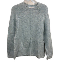 Regatta Light Blue Fleck Raglan Sleeve Pearl Knit Jumper Ladies Sz 10 NEW