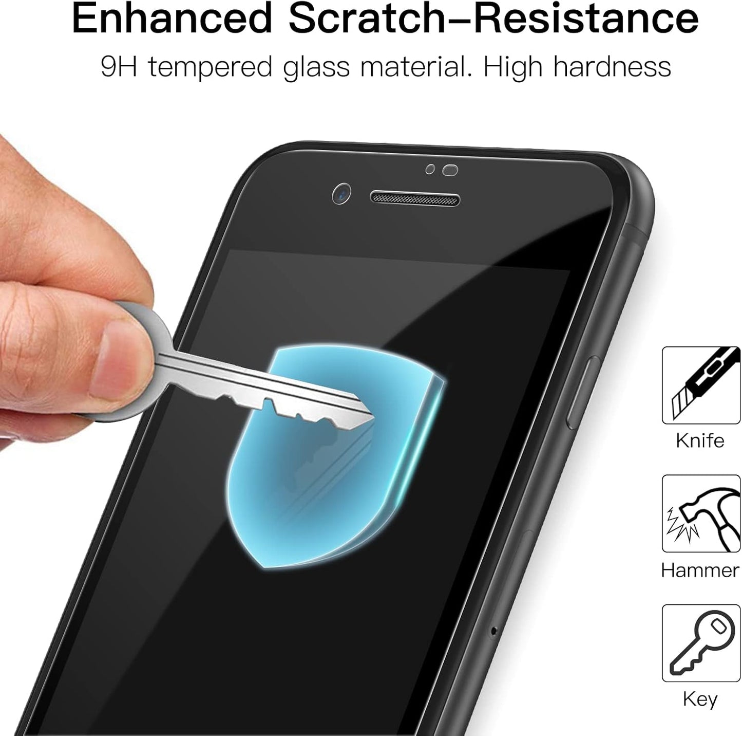 JETech Full Screen Protectors Coverage Screen Protector for iPhone 8 Plus/7 NEW