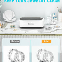 Ultrasonic Jewelry Cleaner - 350ml Portable Cleaning & Care Unisex Solution NEW