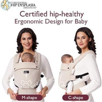 Momcozy Ergonomic Baby Carrier Lightweight Cozy Khaki for 7-44 lbs Infants NEW
