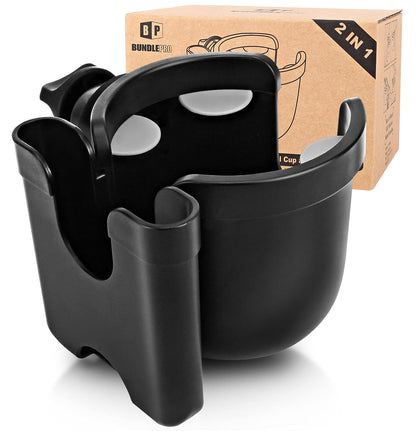 BUNDLEPRO 2-in-1 Cup Holders Stroller Cup Holder with Mobile Phone Case NEW