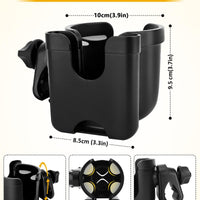 BUNDLEPRO 2-in-1 Cup Holders Stroller Cup Holder with Mobile Phone Case NEW