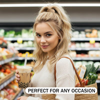 100pcs Coffee Nylon Hair Ties & Elastic Bands Ponytail Holders for Women DEMO
