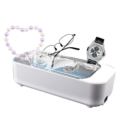 Ultrasonic Jewelry Cleaner for Glasses Rings Coins Makeup Cleaning 500ml NEW