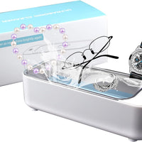 Ultrasonic Jewelry Cleaner for Glasses Rings Coins Makeup Cleaning 500ml NEW