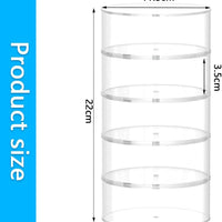 5-Layer Clear Acrylic Watch Boxes Organizer Closet Storage Display NEW