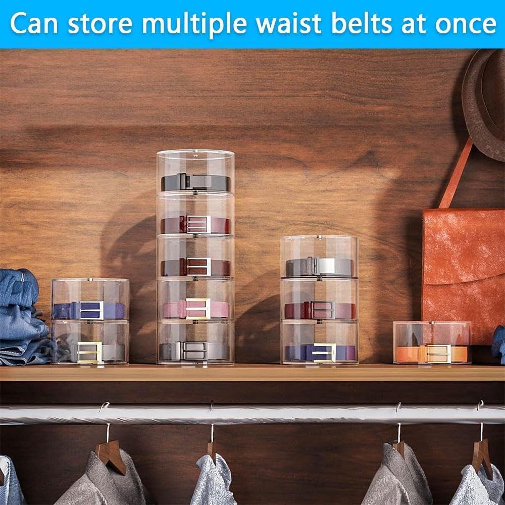 5-Layer Clear Acrylic Watch Boxes Organizer Closet Storage Display NEW