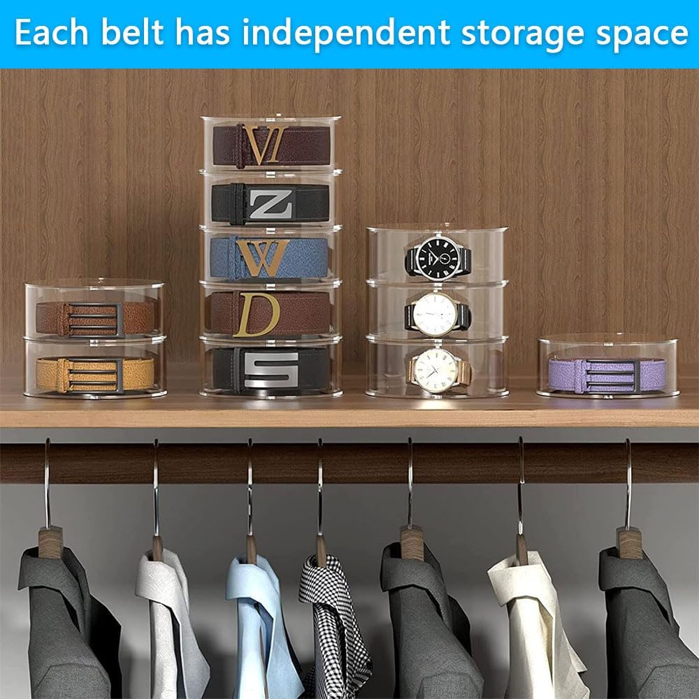 5-Layer Clear Acrylic Watch Boxes Organizer Closet Storage Display NEW