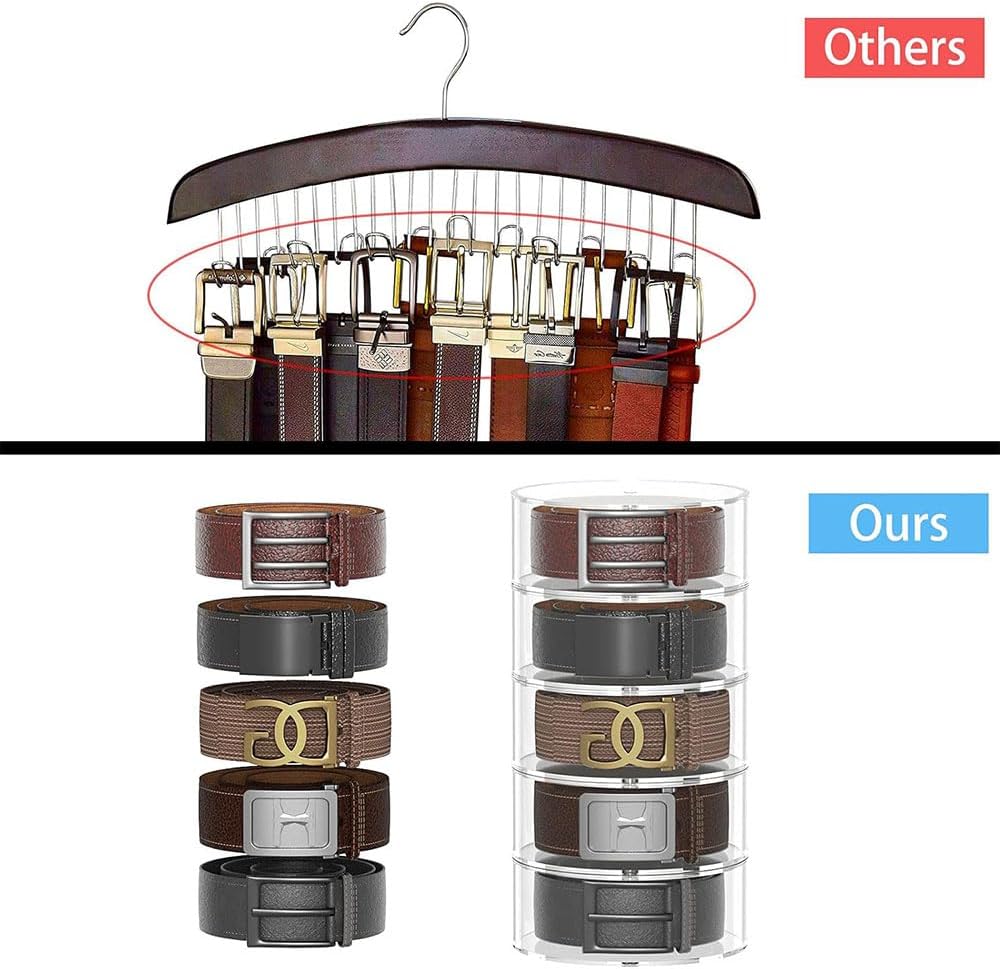 5-Layer Clear Acrylic Watch Boxes Organizer Closet Storage Display NEW