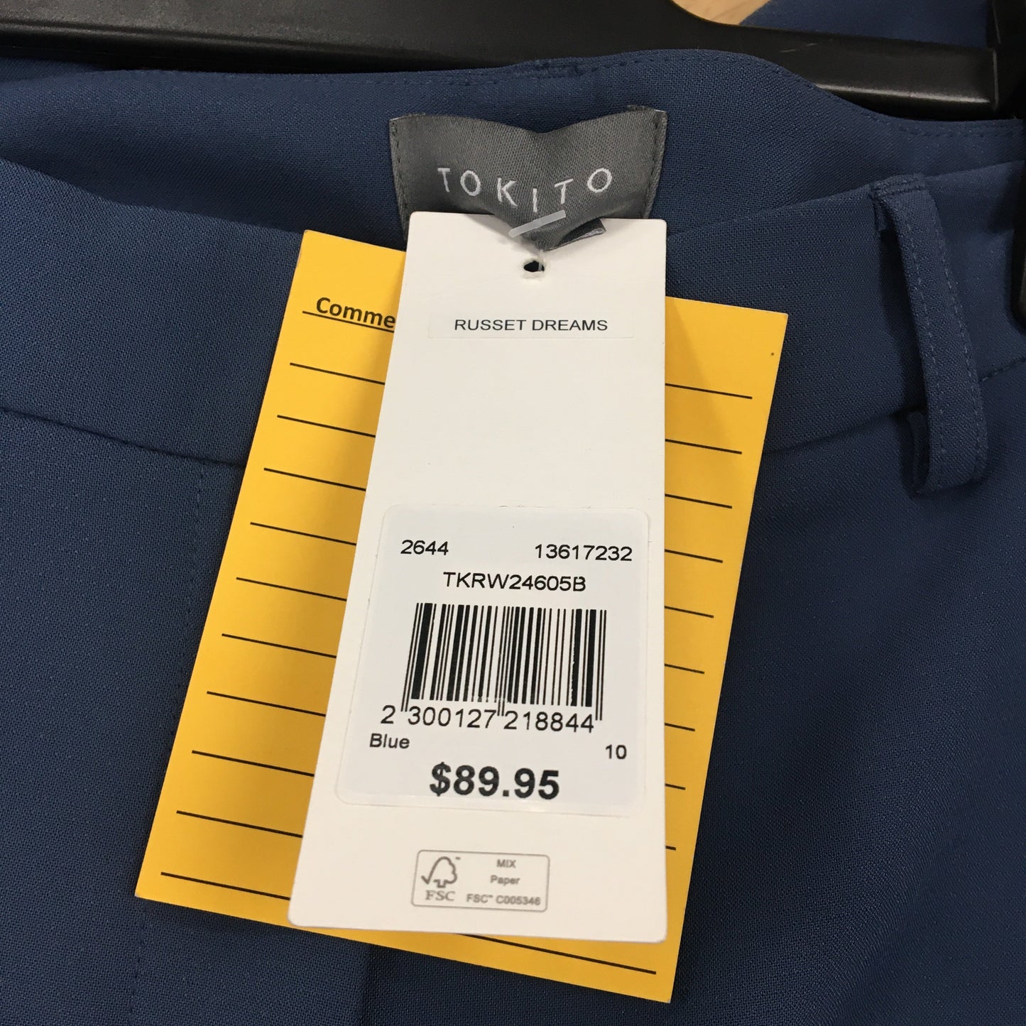 Tokito Formal Office Dress Pants Slacks Trousers Blue Ladies  Size 10 NEW