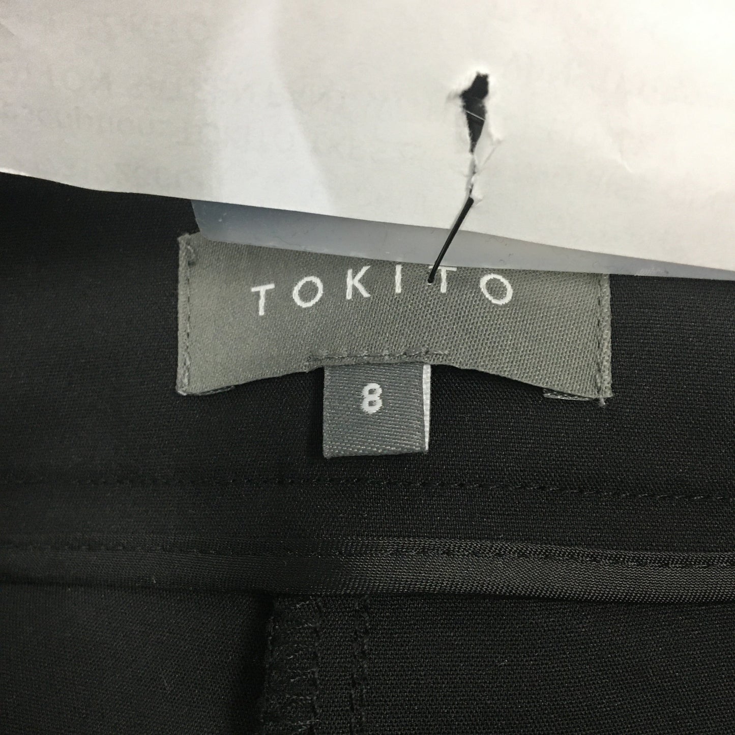Tokito Cotton Sateen Relaxed Fit Pants for Women Black Size 8 NEW