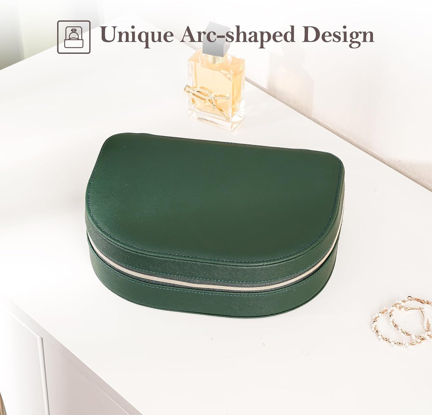 ProCase Womens Portable Boxes Seashell-Shaped Jewelry Box in Emerald by NEW