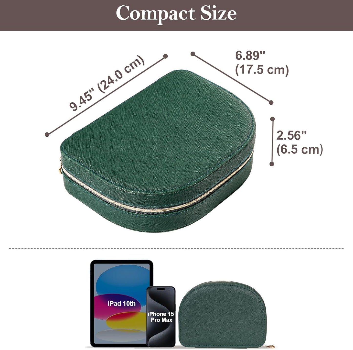 ProCase Womens Portable Boxes Seashell-Shaped Jewelry Box in Emerald by NEW