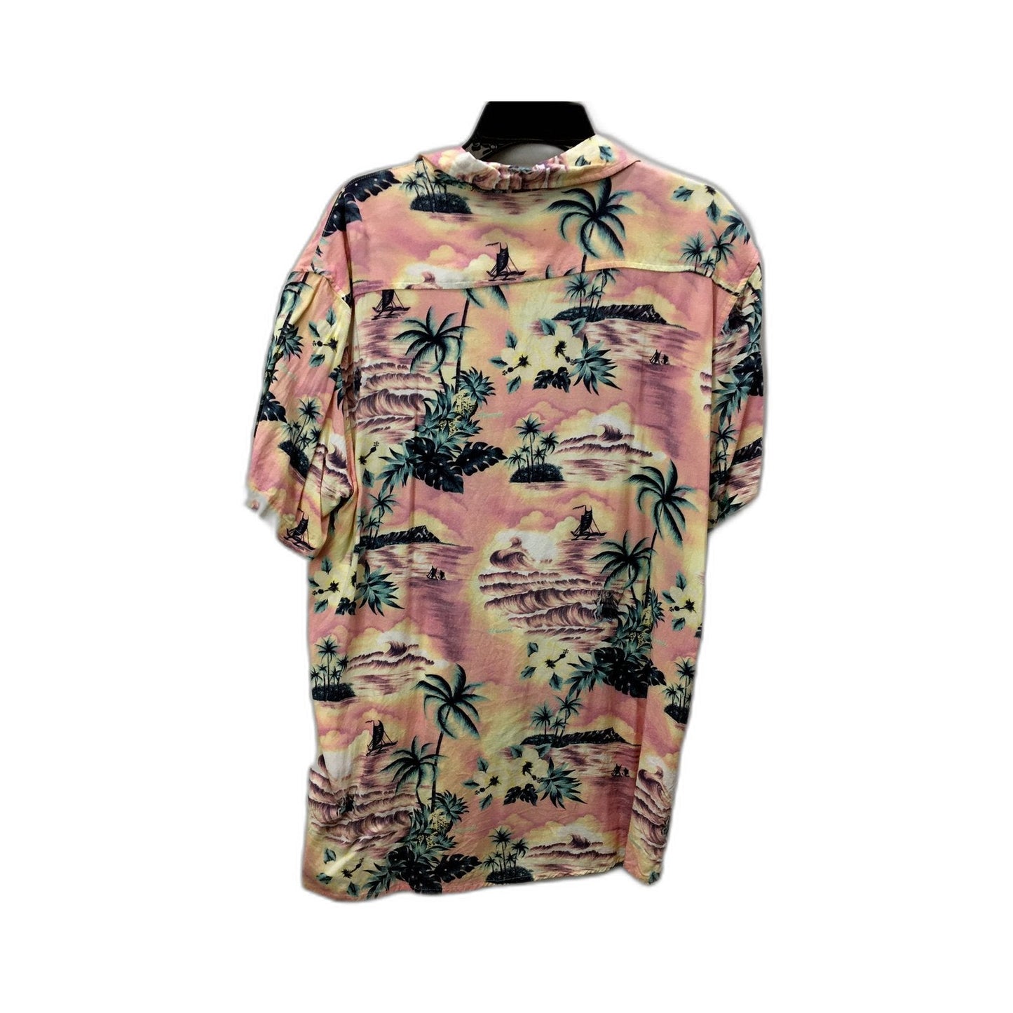Billabong Tropical Floral Button-Up Mens Shirt Viscose Short Sleeve Size Small