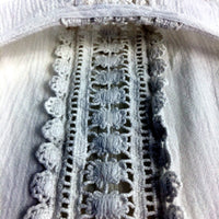 SASS Womens Crochet Lace Trim Tank Top Adjustable Straps Boho White Size 14