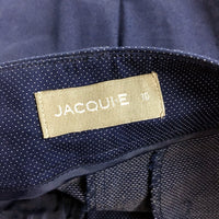 Navy Blue Polka Dot Pencil Skirt by Jacqui E, Womens Size 10 NEW