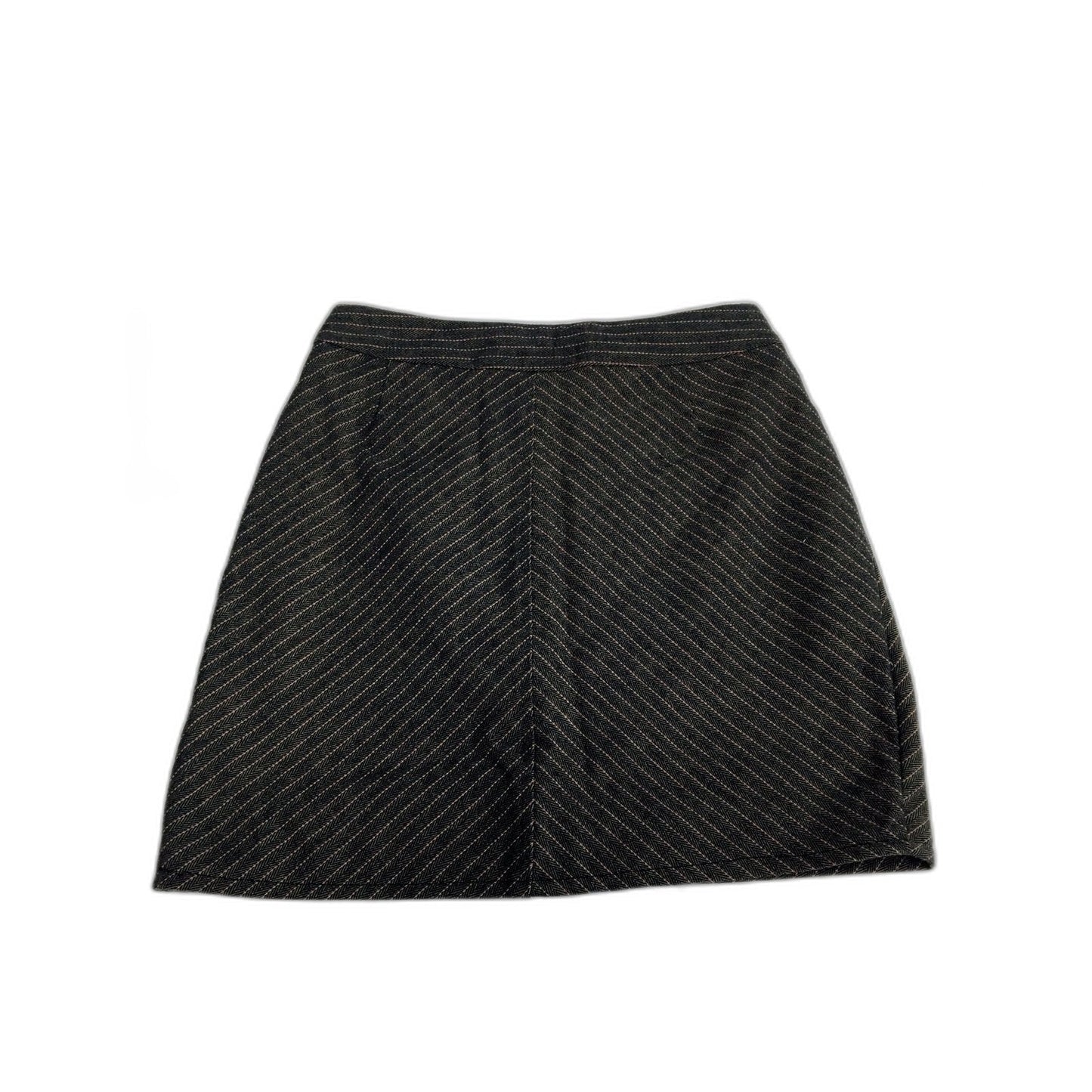 Womens Cue Pinstripe Skirt in Black and White, Size 10