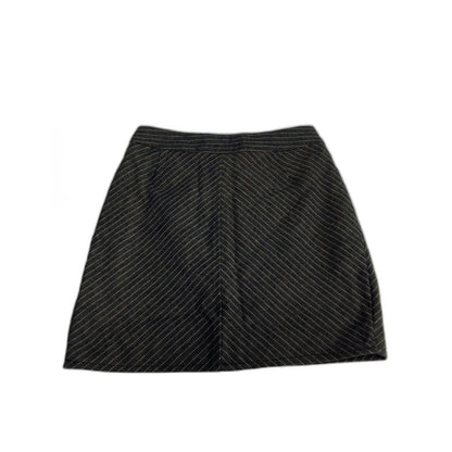 Womens Cue Pinstripe Skirt in Black and White, Size 10