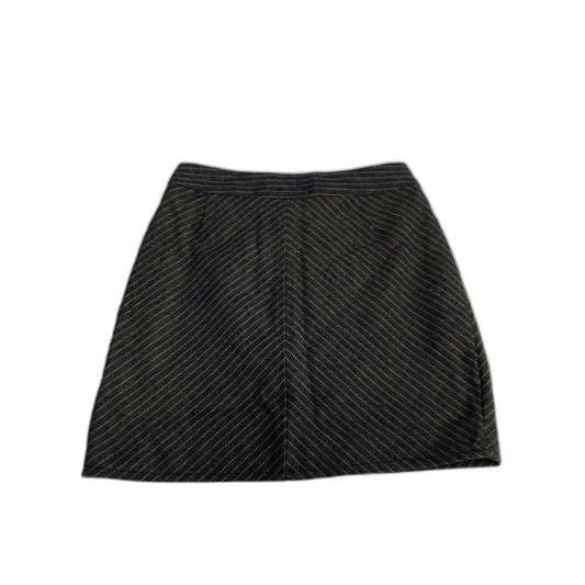 Womens Cue Pinstripe Skirt in Black and White, Size 10