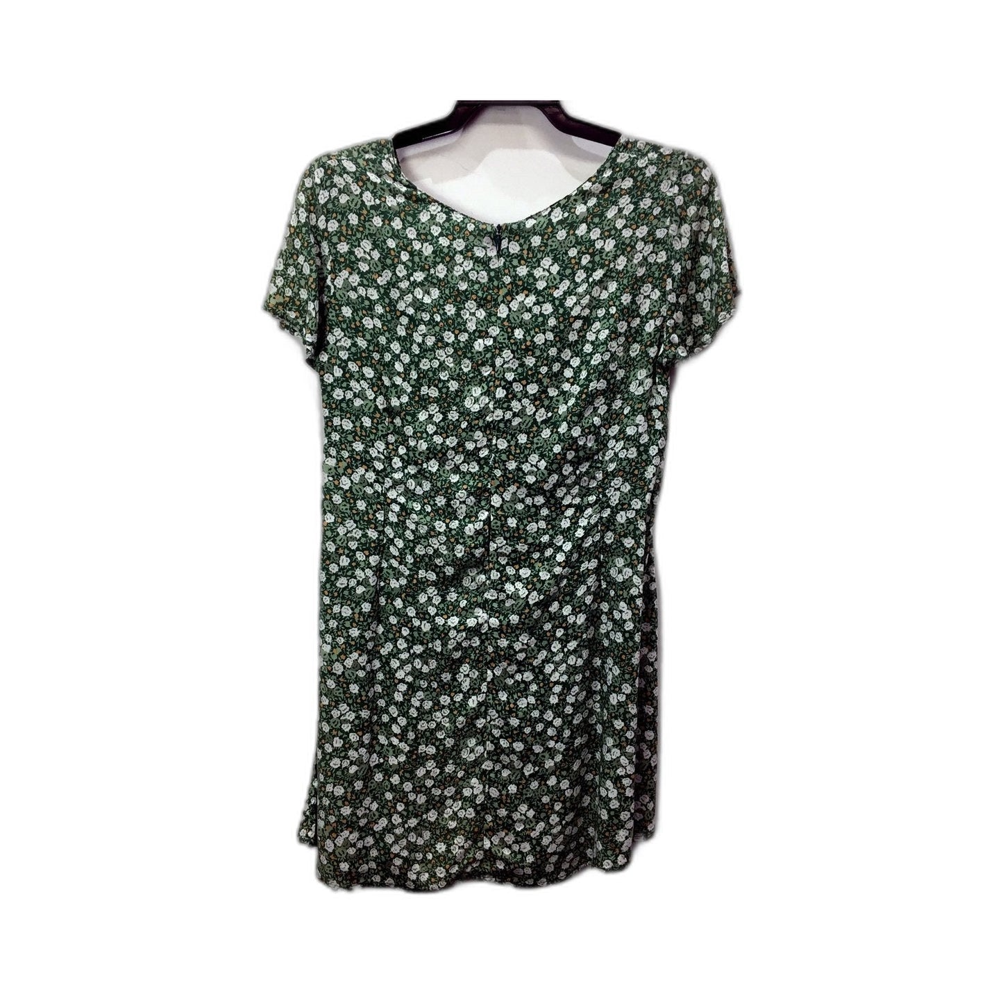 Womens Motel Elara Floral Print Green Short Sleeve Dress Size S NEW