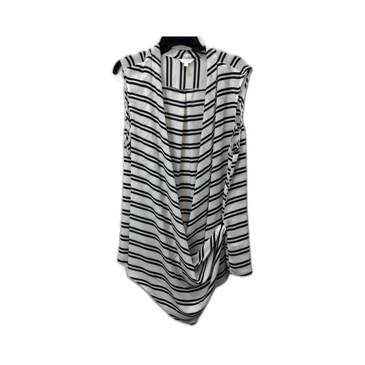 KHOKO Womens Striped Pullover Wrap Tank Top Casual Black and White NEW